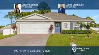 3717 NE 13th Pl, Cape Coral, FL 33909 New listing! Gorgeous four bed, two bath POOL AND FENCE HOME!