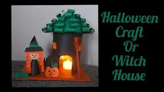 Halloween paper crafts/ make beautiful witch house with paper.