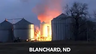 Sunday Night Fire In Blanchard, North Dakota