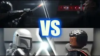 Comparison!! Lego Star Wars Mando vs Moff Gideon stop motion recreation