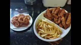 Tiras de frango panados