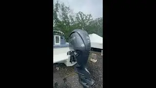 Parker Boats 2420 sport cabin with new flooring and new split hull color option with horizon blue