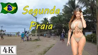 walking Second Beach (Segunda Praia) of Morro de Sao Paulo, Brazil