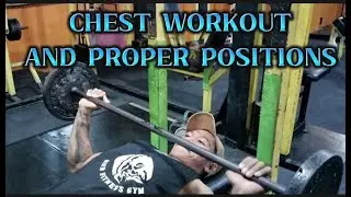 BARBEL CHEST WORKOUT AND PROPER POSITION,.