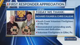 First Responder Appreciation: South Creek Fire Department Firefighters of the Year