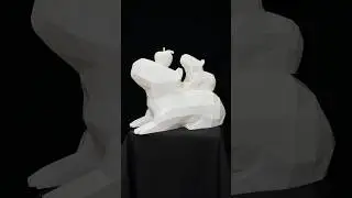 Modern 3D metalic art !! 3D rabbit Sculpture #3dart #sculpture #roboticart #shortvideo
