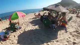LEBLON 🌴 Sunny Beach Walking Tour. Rio de Janeiro, Brazil - Ipanema.