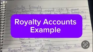 Royalty accounts example//Accounting