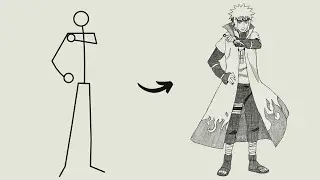 How To Draw Minato Namikaze Full Body | Easy Anime Drawing | Naruto