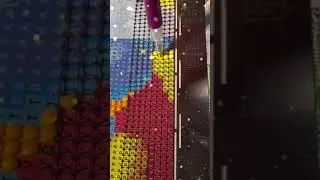 Placing a mesh ruler on diamond art #crafts #crafting