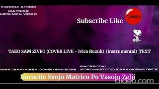 TAKO SAM ZIVEO (COVER LIVE - Ivica Buzuk)_(Instrumental)_TEXT
