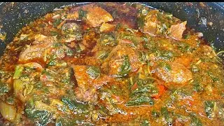 How to make Groundnut/ Peanut Soup with Spinach #peanut #souprecipe #nigerianfood #fypviral