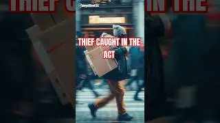 A thief in London Street caught by local bystanders!