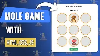 How To Make a whack-a-mole Game with Using HTML, CSS, Javascript Like @KennyYipCoding @Dev_