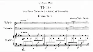 Vincent d'Indy - Trio Op. 29 for clarinet, cello and piano (with score)
