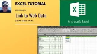 Link web based data into Microsoft Excel