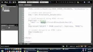 PEAR Video Tutorial 5 Building a Datagrid from an SQL result set