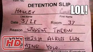 75 Hilarious School Detention Slips | Ridiculously Funny...