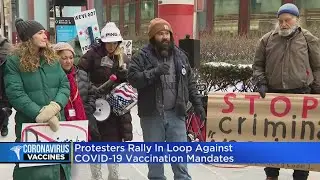 Protesters Rally In Loop Against COVID-19 Vaccination Mandates