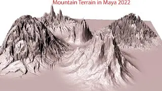 Maya 2022 tutorial - How to create mountain Terrain with displacement map in maya