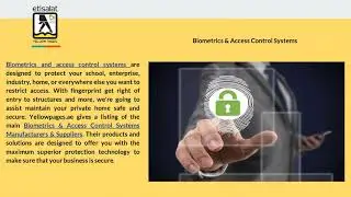 Biometrics & Access Control Systems Manufacturers & Suppliers in UAE