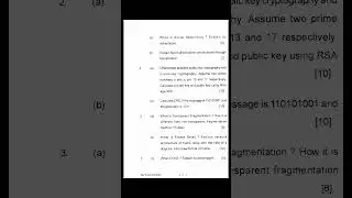 #Shorts BCS-041 DECEMBER 2019 Question Paper (Fundamentals of Computer Networks)