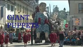 Amazing giant puppets walking on the streets of Geneva-The saga of the giants Geneva-Grandmother