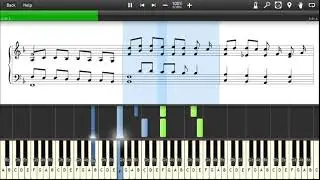 When She Loved Me - Toy Story - Randy Newman - Synthesia Sheet Music Piano Tutorial [4K 60 fps]