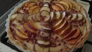 Stone Fruit and Egg Free Custard Phyllo Tart