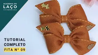 Parzinho econômico de Laço Cata-vento na fita nº 9 #pap #papdelaços