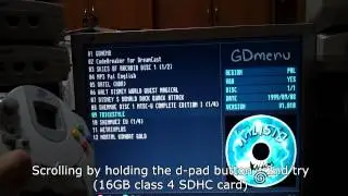 GDmenu v0.3 for GDEMU - Presentation, fast scrolling issue