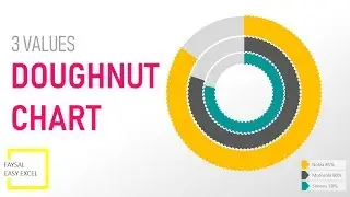 Doughnut Chart to with 3 different values in Excel 2016
