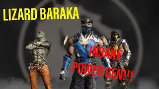 LIZARD BARAKA INSANE IN MK MOBILE!!! INSANE POWER GEN TEAM!! OP!! (Sp2 & X-ray spam)
