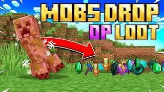 Minecraft but Mobs Drop OP Items! 💎🔥 (Insane Loot Challenge) 
