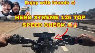Hero xtreme 125 top speed check 🔥🥰||Enjoy with friends 🥰🥰||