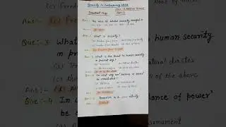 Important mcqs।Security in contemporary world#class -12 political science#part -1#shorts