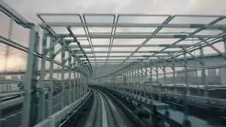 Journey on the Urban Tracks: Serene Passage through the Cityscape 4K