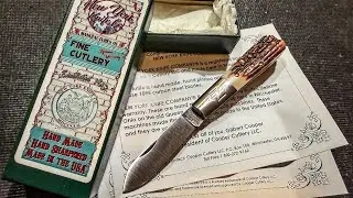 Компания New York Knife Co. - нож Barlow из красного крашеного оленьего рога.