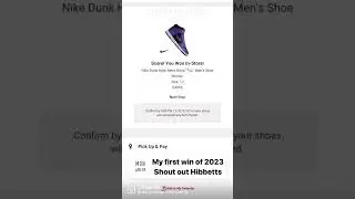 My first sneaker raffle W of 2023