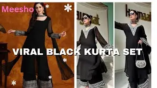 BIG MEESHO BLACK KURTA SET HAUL #viralvideo #ytshortsindia #meesho  @VaishaliSuraj27#meeshofinds 