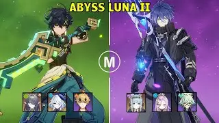 C0 Kinich Burgeon & C2 Flins Lunar Charged - Spiral Abyss Luna II Floor 12 9 stars Genshin Impact