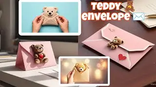 How to make a Paper Teddy envelope / Origami Envelope making / How to fold a Paper Envelope
