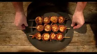 Bacon Wrapped Grilled Scallops
