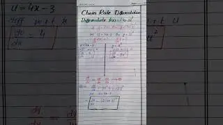 Chain rule of Differentiation #chainrule