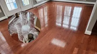Removing Bona polish from hardwood floors.