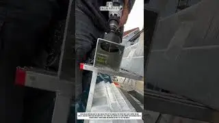 Metal Drilling Innovation Using Hole Saw Attachment For Precise Aluminum Profiling #shorts