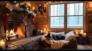 Step into the gentle glow of a cozy winter cabin, tucked safely away from the cold snowy night. ❄️🏡🔥