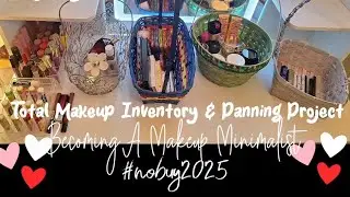 2025 Total Makeup Inventory & Panning Project #nobuy2025 #nobuy #minimalist #projectpan January 2025