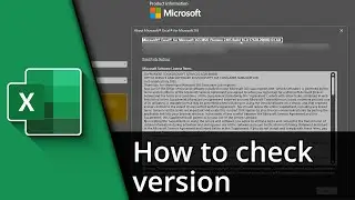 How to check version of MS Excel ✅ Tutorial