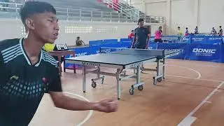 Rizal vs Yusrin tunggal putra umum kejuaraan Tenis meja piala walikota manado